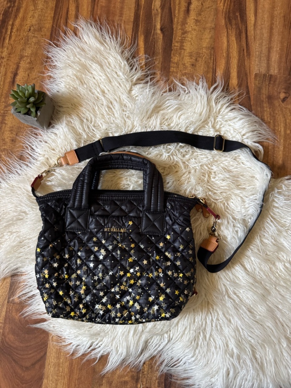 MZ Wallace Star Quilted Crossbody Handbag